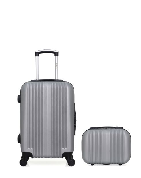 Lot Valise cabine et Vanity L ipari gris