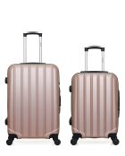 Set mit 2 rosafarbenen Himalaya-Wochenend- und Kabinenkoffern