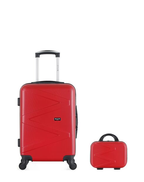 Lot Valise cabine et Vanity Amazone bordeaux