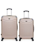 Set de 2 maletas de gran formato y Weekend Congo beige