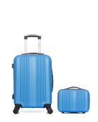 Lot Valise cabine et Vanity L ipari bleus