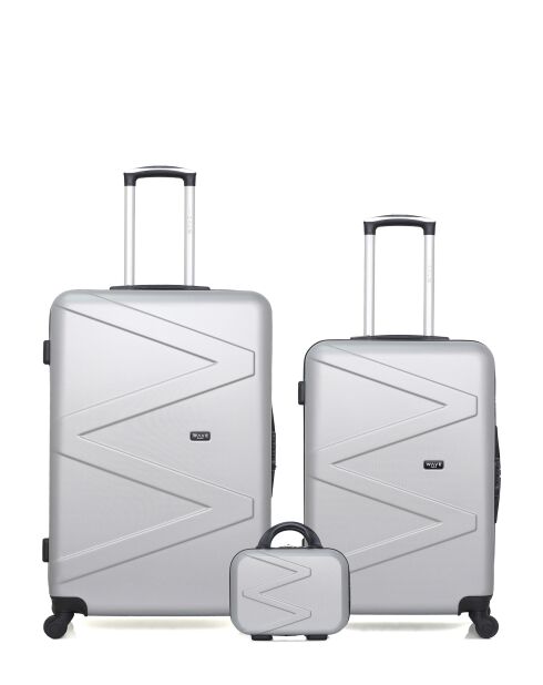 Set de 2 maletas grandes, Weekend y Vanity Amazone Grey