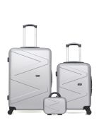 Set aus 2 großen Koffern, Kabine und Waschtisch Amazone Grey