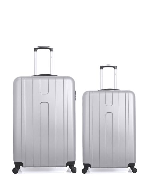 Lot de 2 Valises weekend et cabine Atlanta grises