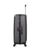 Set van 2 donkergrijze grote koffers en weekendkoffers Congo