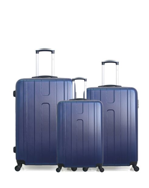 Set van 3 grote koffers van Atlanta Marines, weekend en cabine