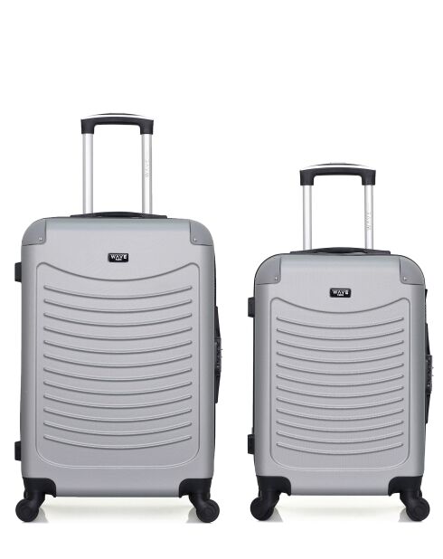 Lot de 2 Valises weekend et cabine Congo grises