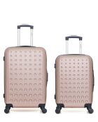 Set mit 2 goldrosafarbenen Taurus-Wochenend- und Kabinenkoffern