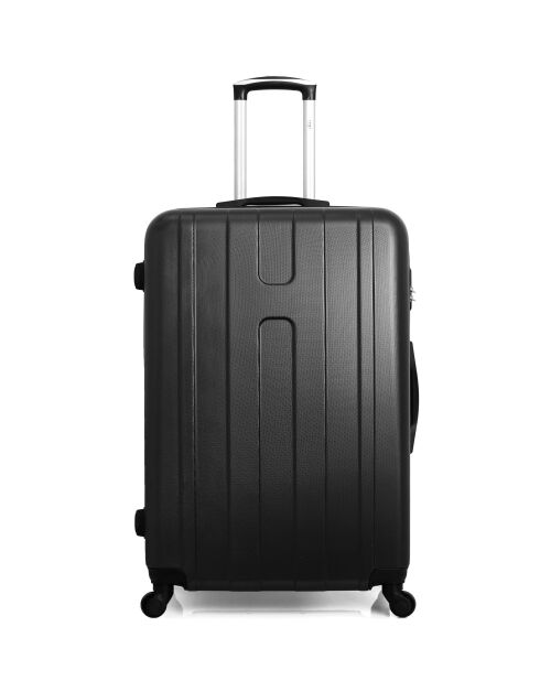 Set van 2 grote zwarte koffers en cabine Atlanta