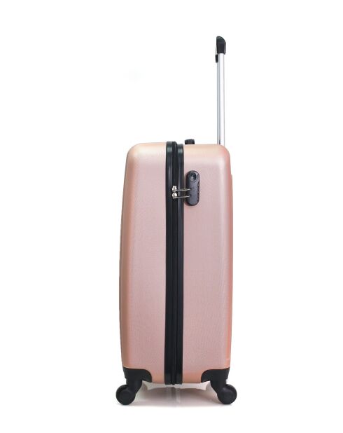 Lot de 2 Valises weekend et cabine Atlanta rose doré