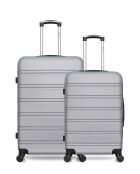 Set mit 2 grauen Groß- und Wochenendkoffern von Renoso