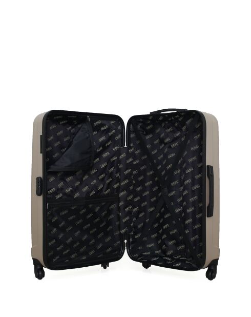 Set di 2 valigie grandi e cabina Himalaya beige