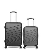 Set mit 2 dunkelgrauen Tiger-Wochenend- und Kabinenkoffern