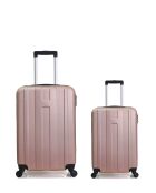 Set mit 2 großen Koffern und Kabine Atlanta Rotgold