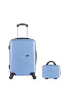 Lot Valise cabine et Vanity Amazone bleu doré