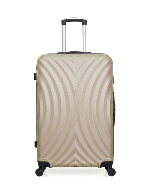 Set di 2 valigie di grandi dimensioni e weekend L agos beige