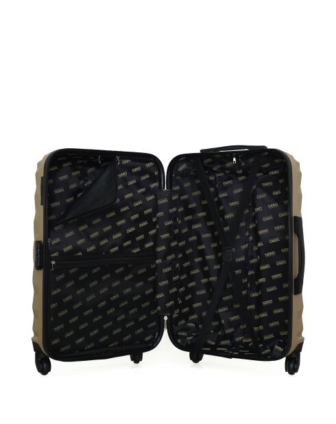 Set van 2 L agos beige weekend- en hutkoffers