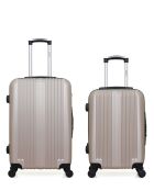 Set di 2 valigie da viaggio L ipari beige