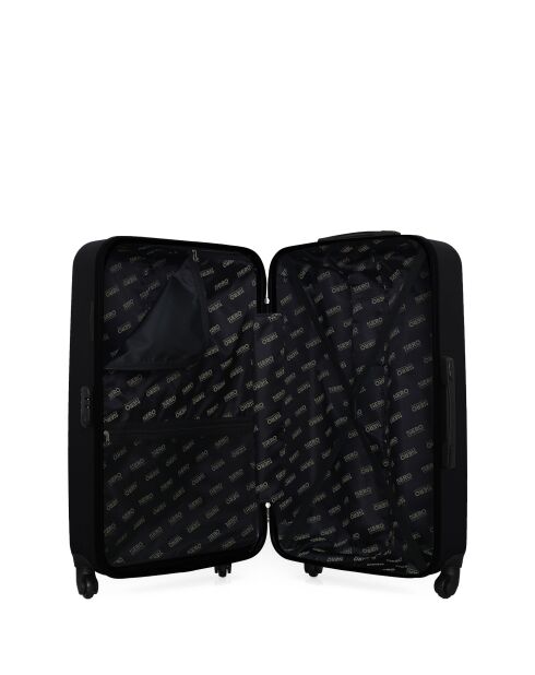 Set mit 2 großen Koffern und schwarzer Lipari-Kabine