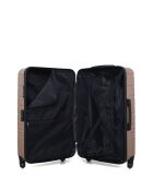 Set van 2 grote koffers en cabine XXS Tiger roze goud