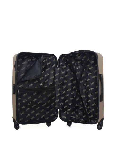 Set van 2 beige weekend- en hutkoffers Utah