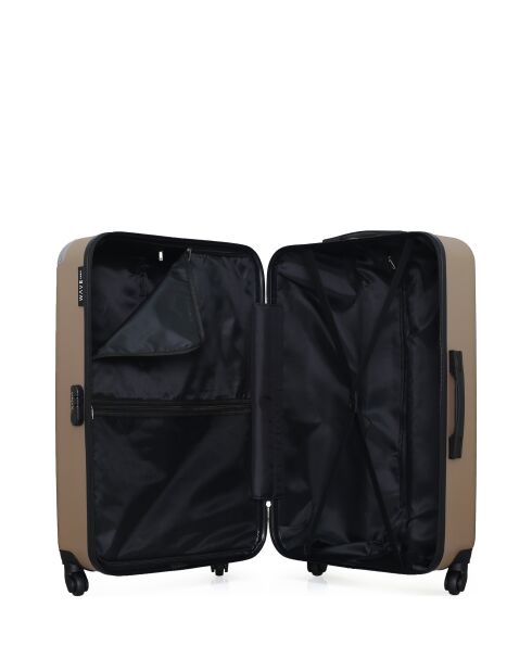 Set mit 3 großen Koffern, Wochenende und Kabine XXS Congo beige