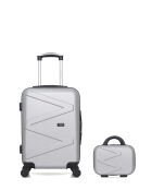 Lot Valise cabine et Vanity Amazone gris