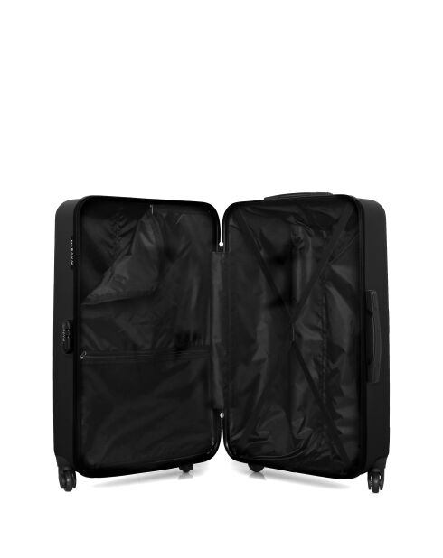 Set aus 2 großen Koffern und schwarzen Amazon-Wochenendkoffern