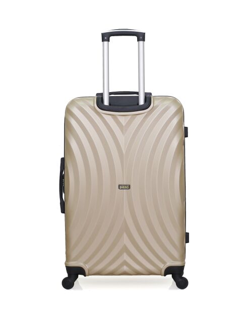 Set di 2 valigie di grandi dimensioni e weekend L agos beige