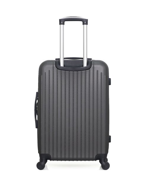 Set van 2 donkergrijze Karpaten weekend- en hutkoffers