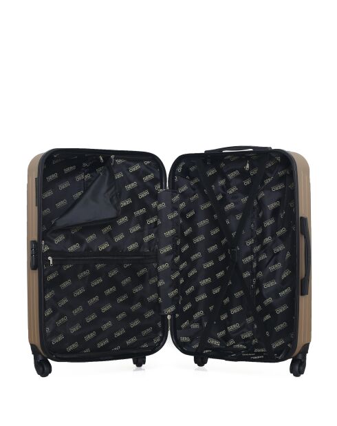 Set van 2 beige Carpathians weekend- en hutkoffers