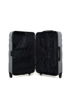 Set aus 2 großen Koffern und grauer Donaukabine