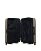 Set aus 2 großen Koffern und beiger Tigerkabine