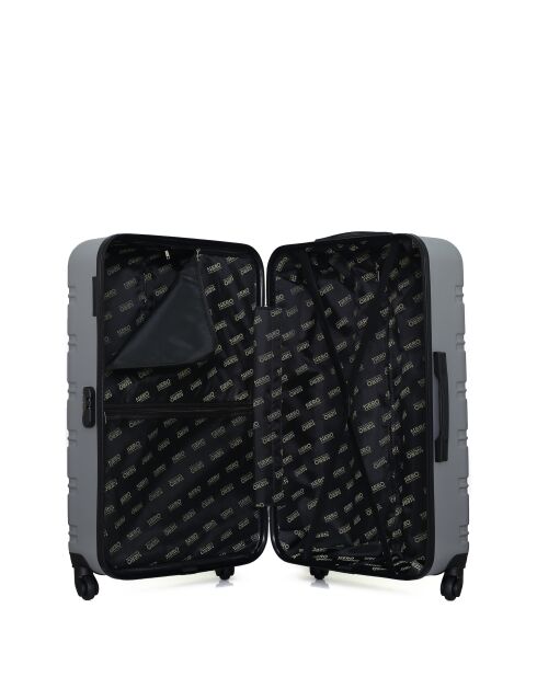 Set di 2 valigie grandi e cabina Renoso grigia