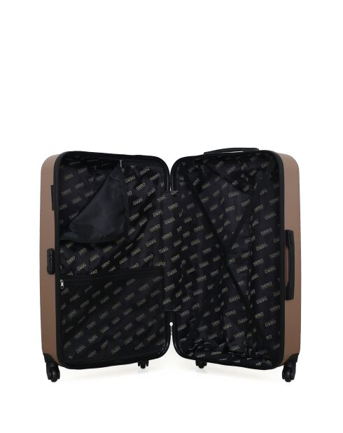 Set van 2 grote koffers en cabine XXS L ipari roségoud