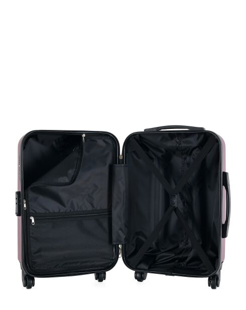 Lot Valise cabine et Vanity Amazone prune