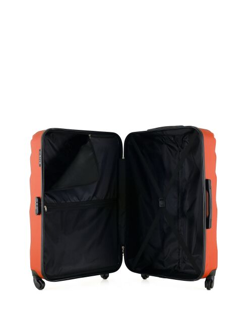 Set van 3 grote koffers, weekend en cabine XXS Danube oranje