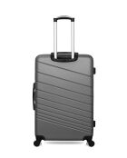 Set aus 2 großen Koffern und Kabine Tiger dunkelgrau