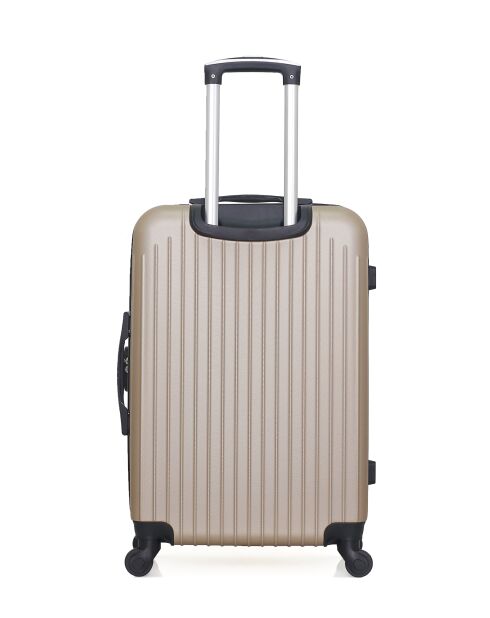 Set aus 2 XXS Carpathians beigefarbenen Wochenend- und Handgepäckkoffern