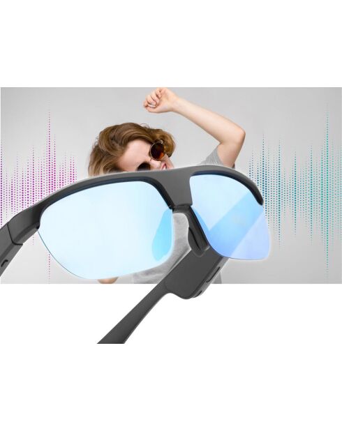 Mogie Smart Glasses Modell Atlas schwarz und blau