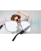 Mogie Smart Glasses Modell Lyra schwarz und metallisch grau