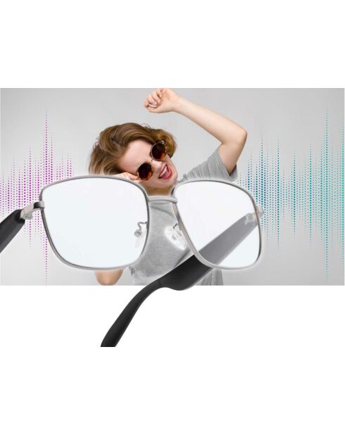 Mogie Smart Glasses Modell Lyra schwarz und metallisch grau