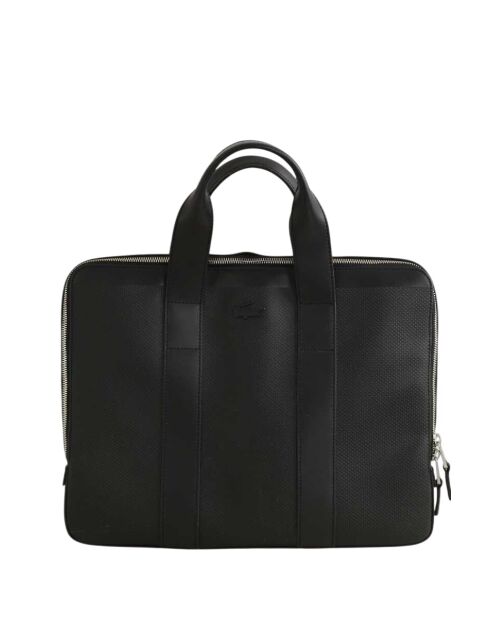 Sac ordinateur en cuir noir - 38x6x28 cm - Très bon état