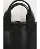 Sac ordinateur en cuir noir - 38x6x28 cm - Très bon état
