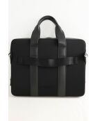 Sac ordinateur en cuir noir - 38x6x28 cm - Très bon état