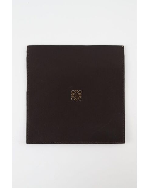 Pochette in pelle marrone - 20x2x20 cm - Ottime condizioni