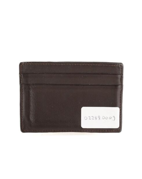 Portacarte in pelle marrone - 7x10 cm - Ottime condizioni