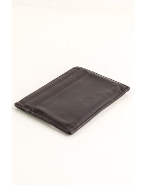 Portacarte in pelle marrone - 7x10 cm - Ottime condizioni