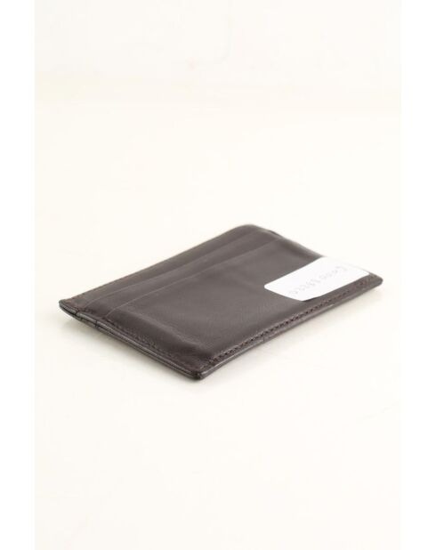 Portacarte in pelle marrone - 7x10 cm - Ottime condizioni