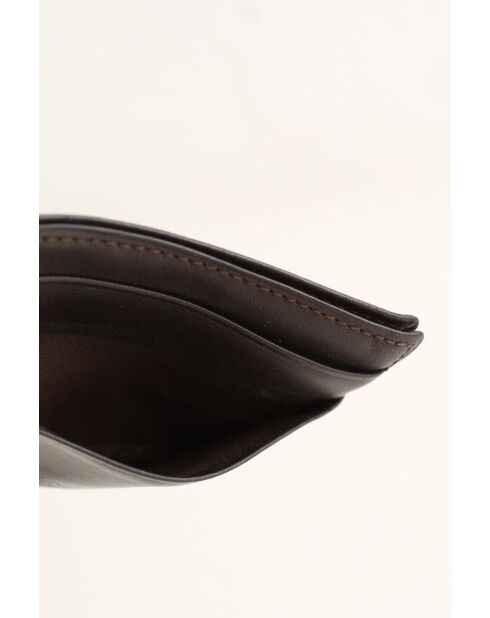 Portacarte in pelle marrone - 7x10 cm - Ottime condizioni